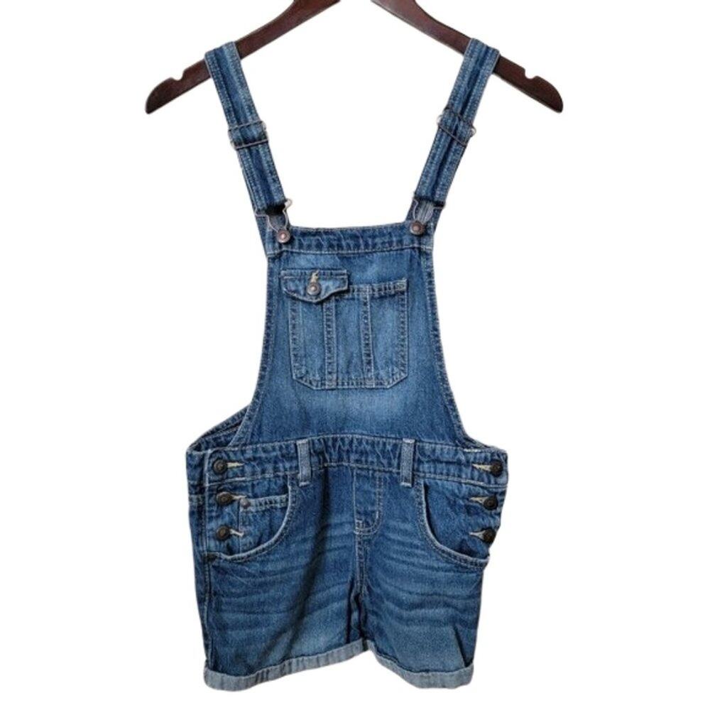 L.E.I. Rolled Cuff Denim Short Overalls